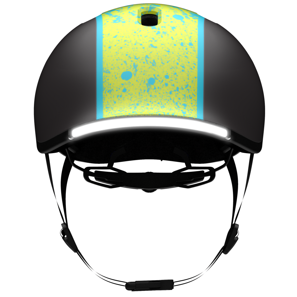 Lumos Nyxel Kids Bike Helmet - Lumos Helmet US - Green Overspray